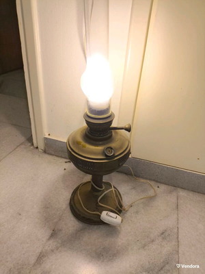Oil lamp used, brass, electric 220V