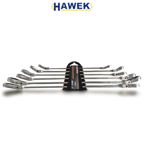 Hawek extended star ratchet wrenches set 8-19 mm new