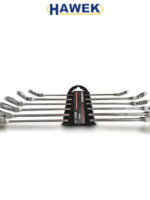 Hawek extended star ratchet wrenches set 8-19 mm new