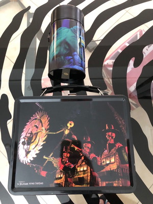 Jack Skellington Lunchbox in Oogie Boogies Lair with Metal Drink Container new
