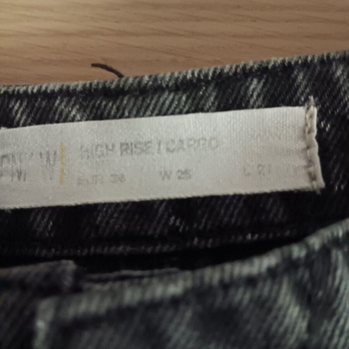 Pink Woman women's black denim pants used, sizes M and S