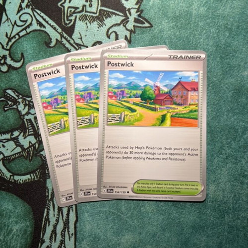 Postwick Pokemon cards used
