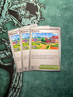 Postwick Pokemon cards used