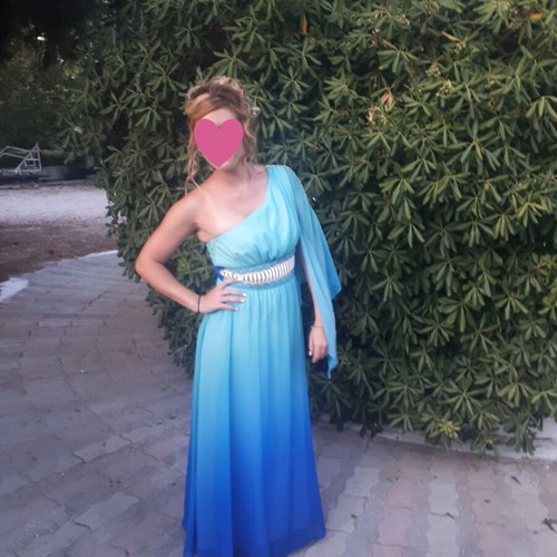 Shine2gether ombre dress new, size Small / Medium, blue turquoise