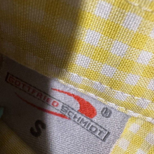 Plaid shirt like new, yellow with studs