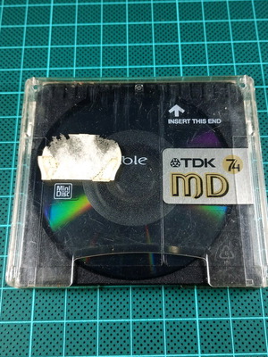 Minidisc TDK MD74 used audio recording disc