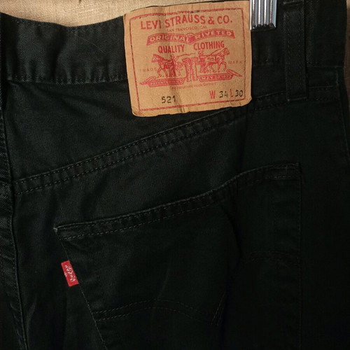 Дънки Levi's vintage като ново, модел 521, размер 34x30, черни