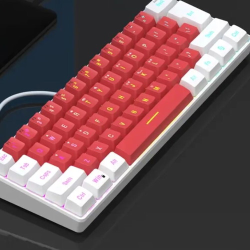Custom red and white keyboard new