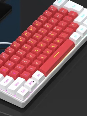 Custom red and white keyboard new