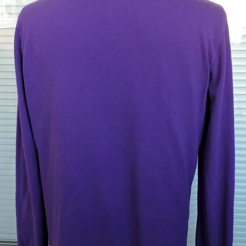 Polo Ralph Lauren men's long sleeve purple polo shirt, Custom Fit, size L
