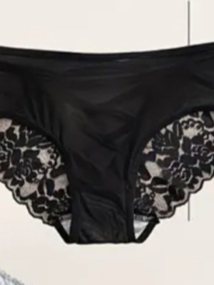 A.A Underwear luxury new black lingerie with crisscross details