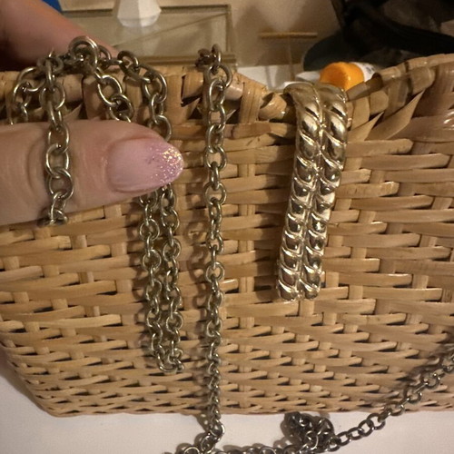 Zara straw shoulder bag like new, yellow