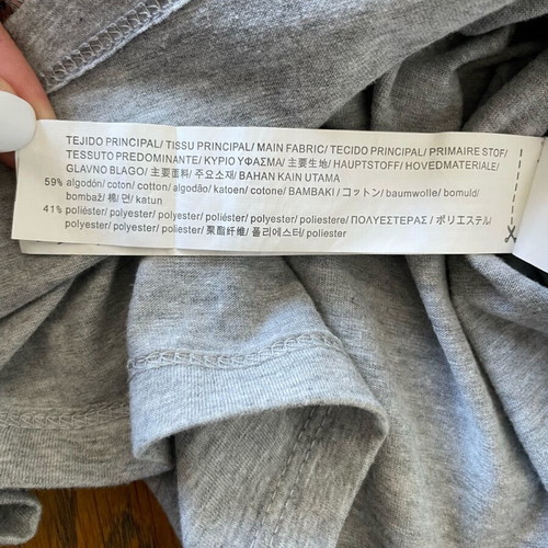 Zara T-shirt with sequins like new, gray and silver, size S