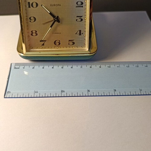 Europa travel clock analog used, 1970s