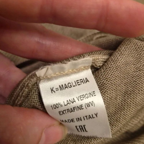 John Miller 100% Wool Sweater Size 50/L, Melange Taupe Beige