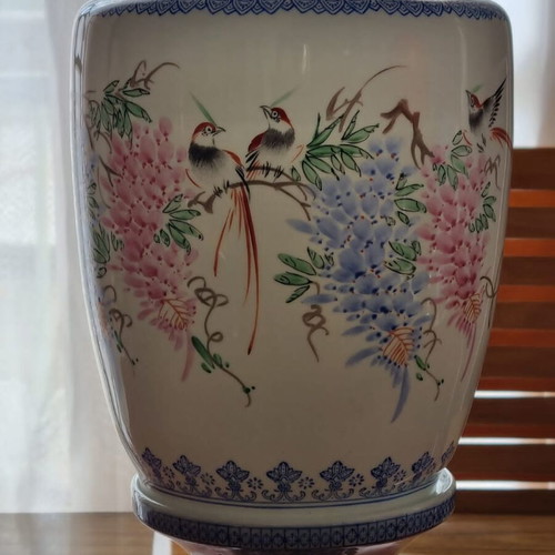 Jingdezhen PRoC porcelain lamp with birds eggshell used