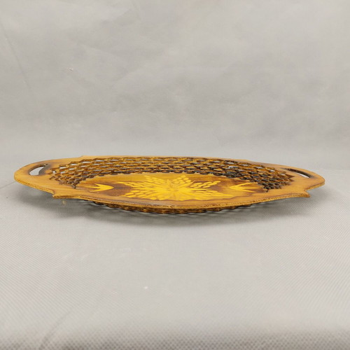 Wooden fruit bowl used, vintage