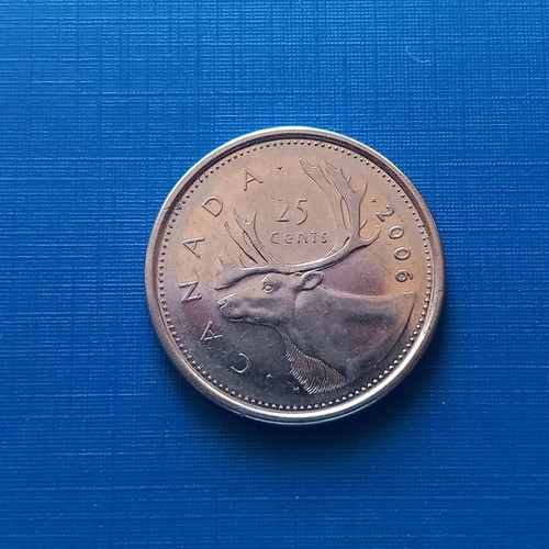 Canada 25 cents 2006 coin like new