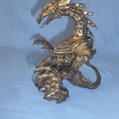 Plastic dragon used, height 24 cm