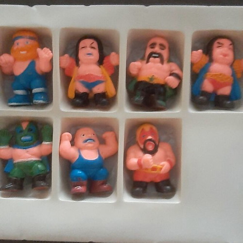 Set of 12 vintage wrestling figures 1980s-90s, vinyl