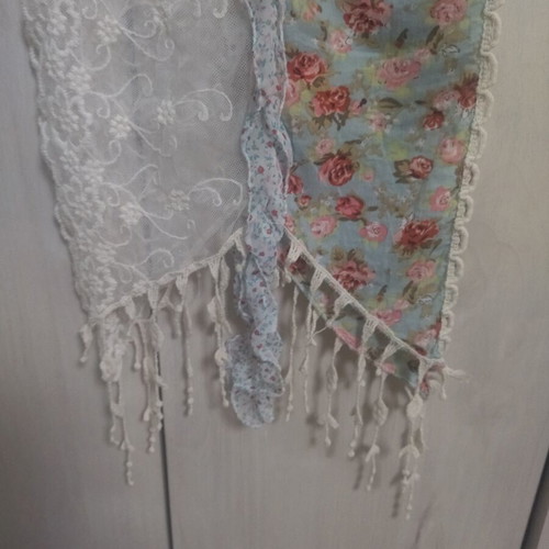 Alexi Andriotti summer scarf cotton lace like new, multicolor