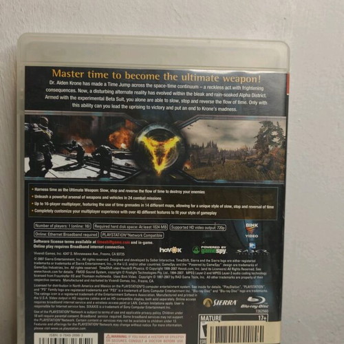 Timeshift PlayStation 3 game used, shooting