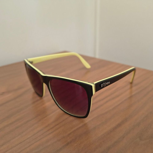 El Greco 9036 sunglasses used, unisex, black with yellow