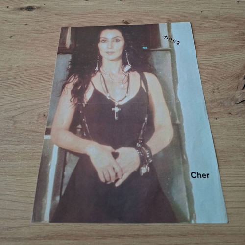 Cher Rod Stewart Poster from 90s Flash Magazine used