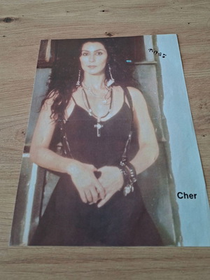Cher Rod Stewart Poster from 90s Flash Magazine used