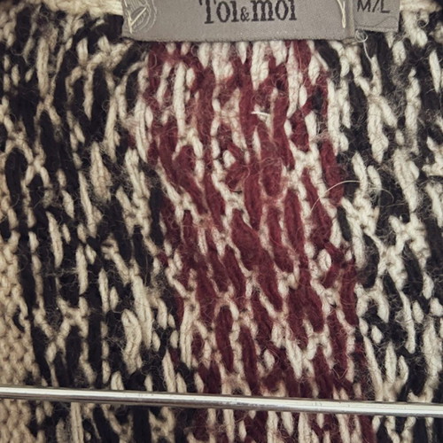 Toi Moi knitted cardigan used, vintage multicolor, size M/L