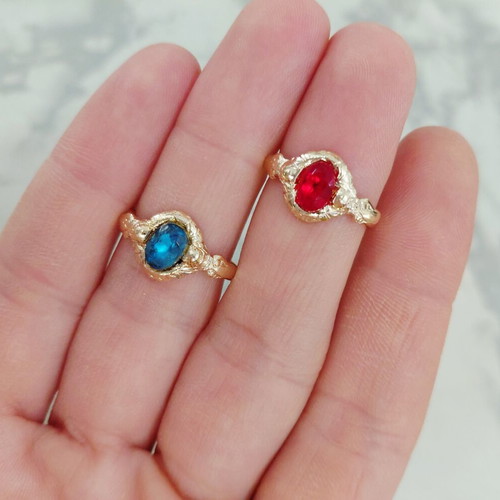 Two vintage women's rings 1960s, aluminum alloy
