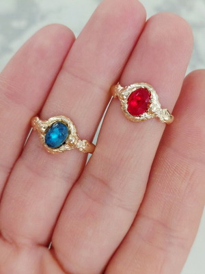 Two vintage women's rings 1960s, aluminum alloy