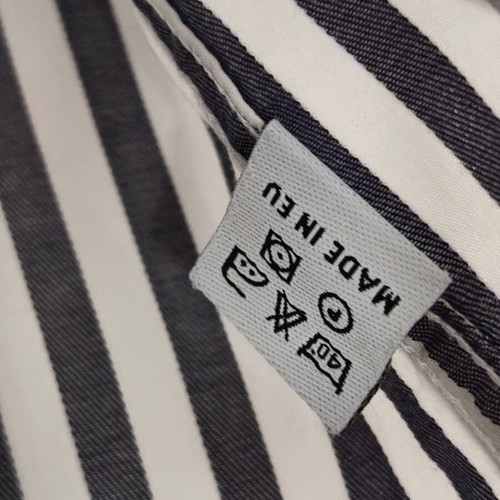 The Bostonians men's long-sleeve striped shirt XXL like new black and white