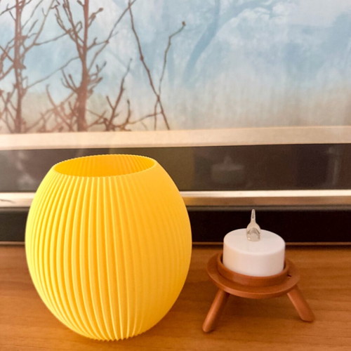 Mini lamp 14cm with electric candle like new