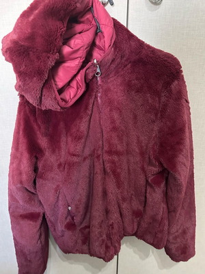 Women's reversible jacket used, burgundy Pull & Bear size S
