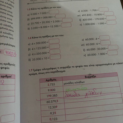 Mathematics workbook 5th grade Patakis editions like new