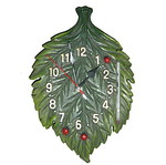 Leaf Clock-Thermometer new, wall-mounted, analog