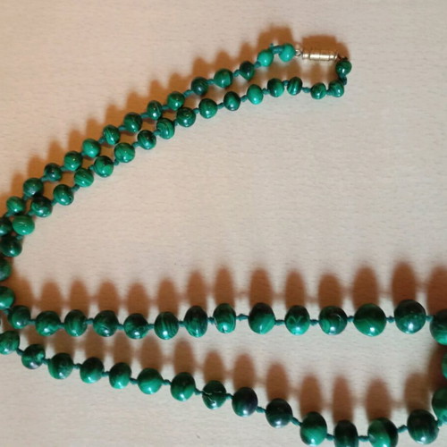Jade necklace handmade, long, new