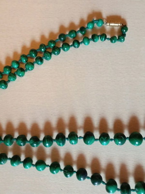 Jade necklace handmade, long, new