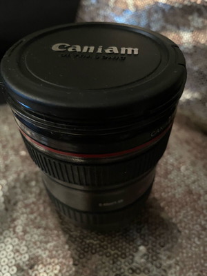 Caniam Mug new with lid, thermos camera lens design