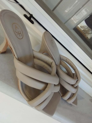 Ash mule sandals used, size 40, gray beige
