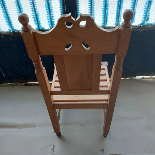 Wooden carved church chair new