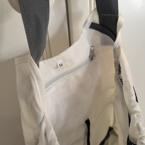 Marsipos for Small Dogs used, white with black details and pockets