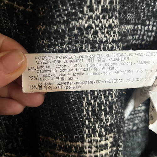 Zara checked jacket like new, black and white, size M