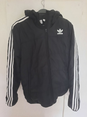 Μπουφάν παιδικό Adidas σαν καινούργιο, μαύρο και λευκό