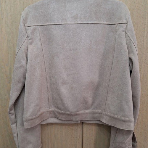 Women's moufan L like new, beige, velvet and polyester