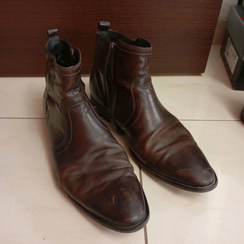 Δερμάτινα μποτάκια Airstep μεταχειρισμένα, καφέ, μέγεθος 45