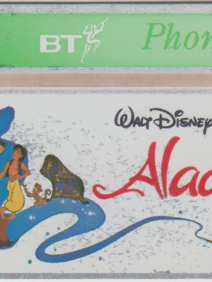 Disney Aladdin phonecard from England
