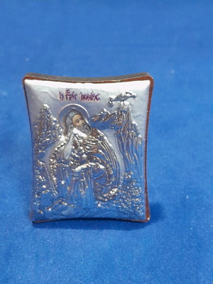 Small Prophet Elias icon new made of precious metals