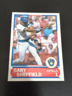 1989 Score Gary Sheffield Milwaukee Brewers Baseball Card mint condition